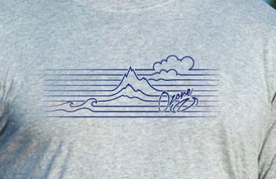 Ozone T-Shirt Sea Land Sky merle grey women